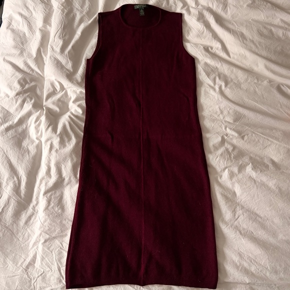 Ralph Lauren Dresses & Skirts - Ralph Lauren Merino Wool Midi Dress in Burgundy